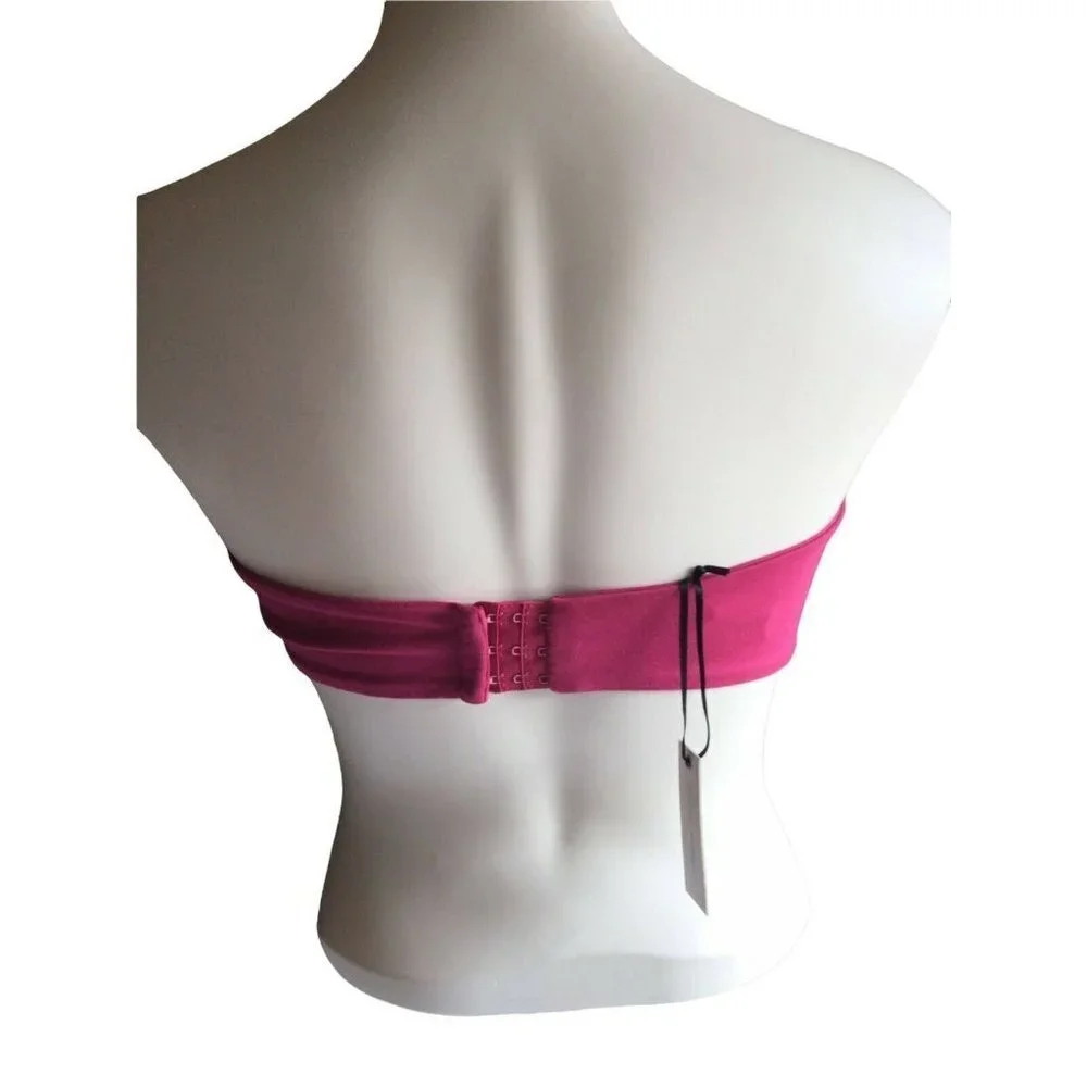 Lovers + Friends Hot Pink Bandeau Strapless Bra Top Womens Size Small NWT - Picture 5 of 8